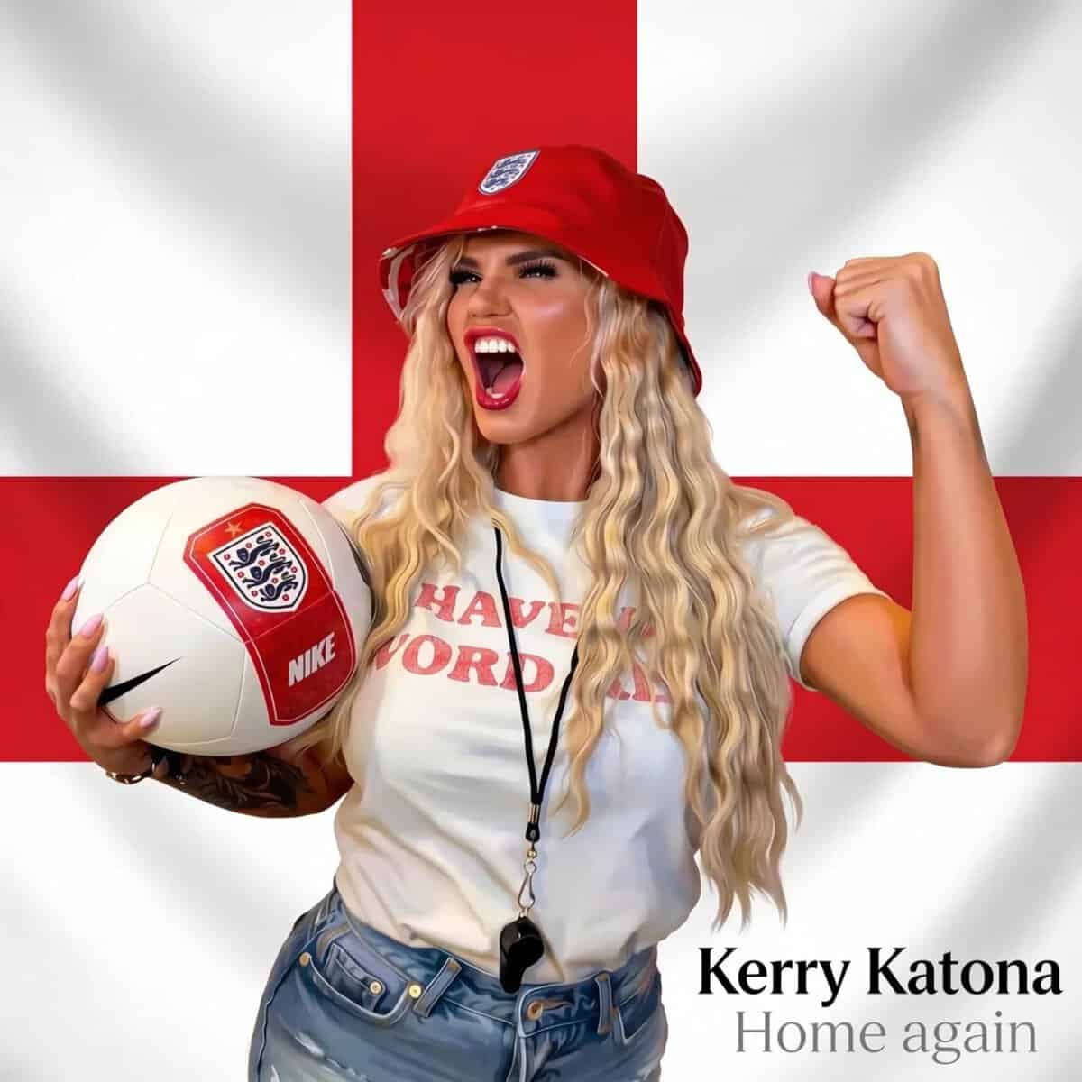 singer and reality star Kerry Katona's Home Again World Cup song supporting children in foster care